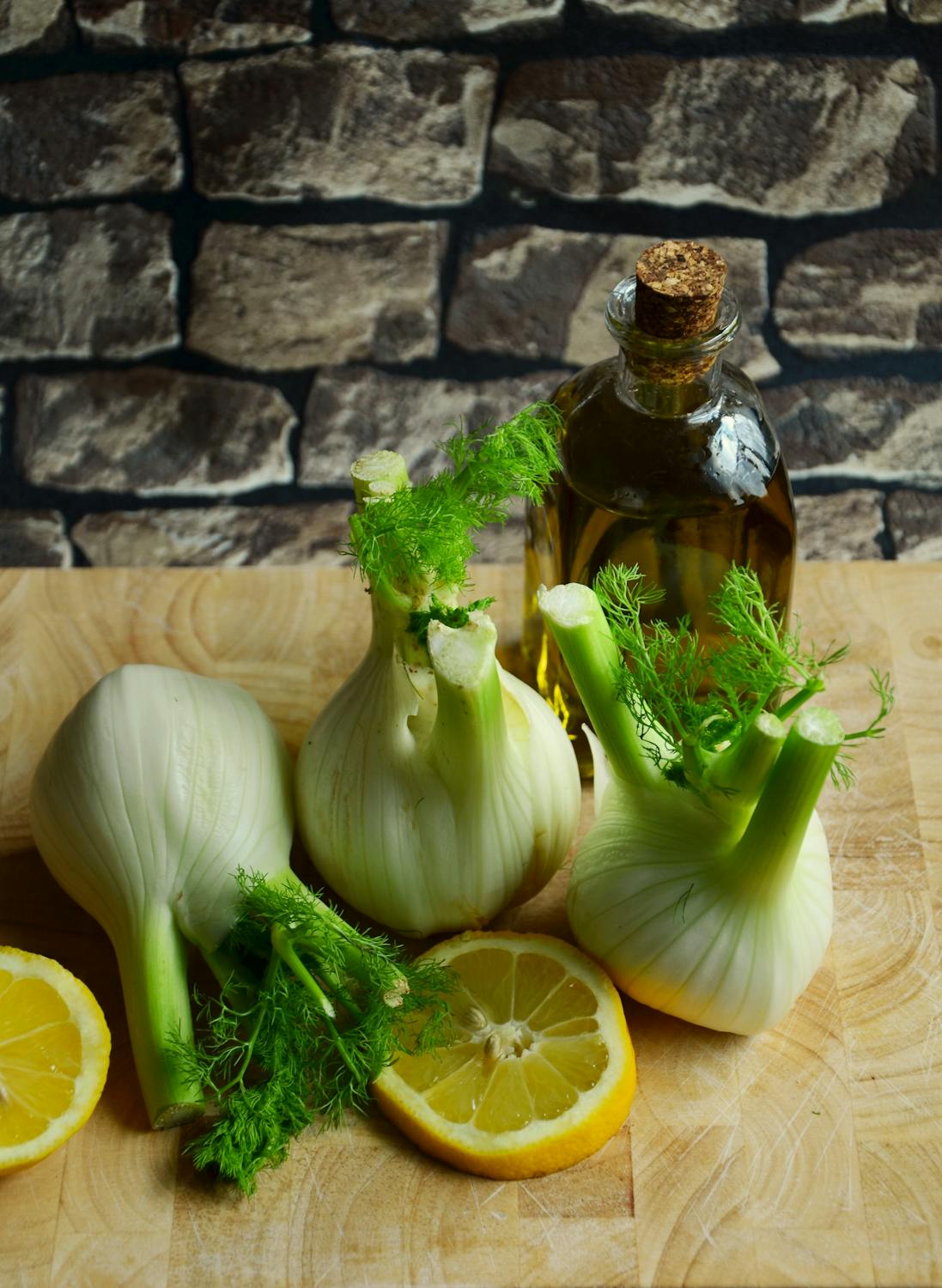 FENOUIL CONFIT AVEC SAUCE YAOURT GRECQUE AU CITRON ET AIL RÔTI