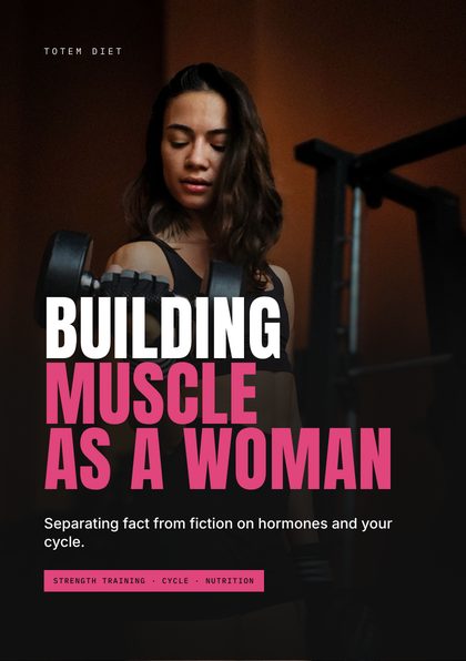 Cover of the guide “Building muscle as a woman”