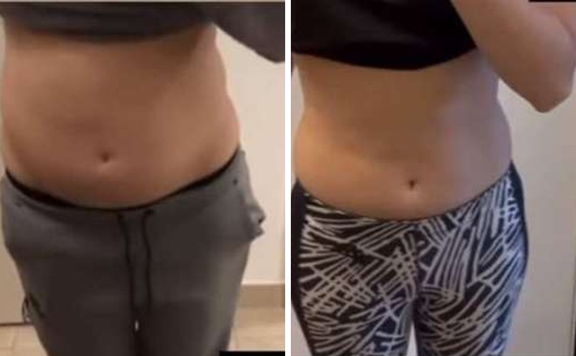 Before and after screenshot shared by a client